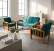 Green 5-Seater Office Sofa - 1