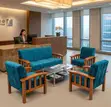 Green 5-Seater Office Sofa - 3