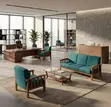 Green 5-Seater Office Sofa - 5