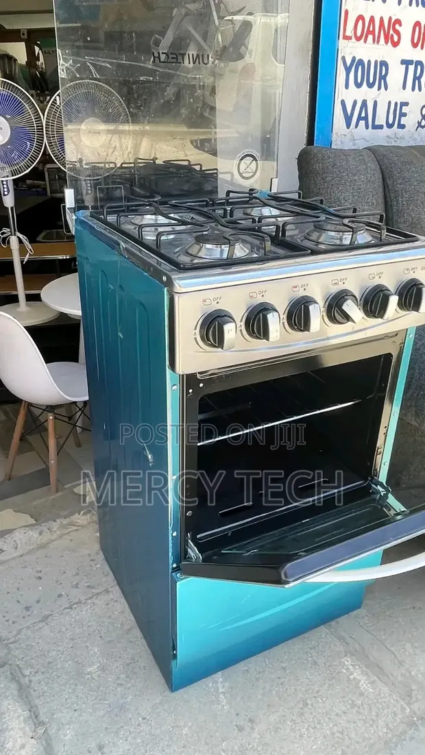 Unitech 50x55 Jiko la Gesi Kamili na Auto-Ignition (Fedha) - 1