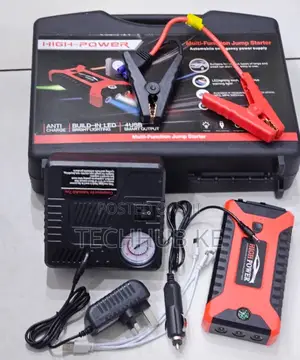 12V 99800mAh Car Jump Starter na Mwanga wa LED & Tire Compressor