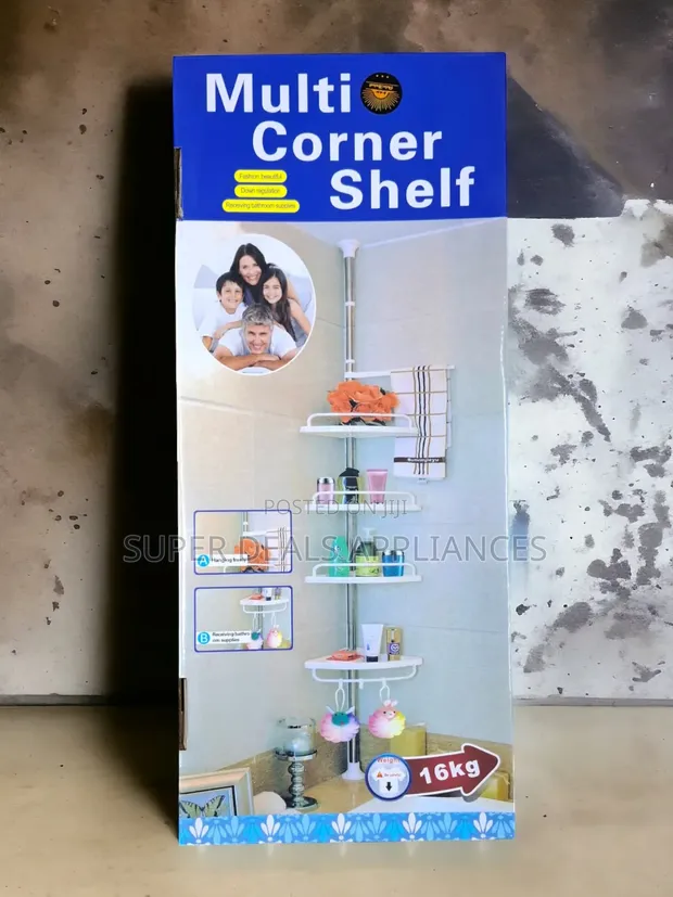 Multi Corner Bathroom Shelf - White - 1