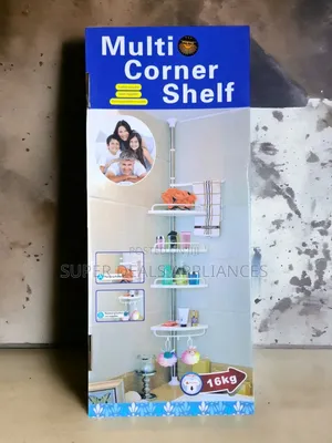 Multi Corner Bathroom Shelf - White