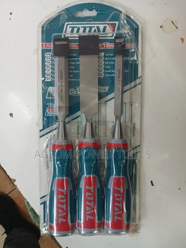 Total Wood Chisels Set - 3 Pieces - 1