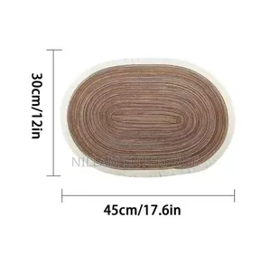 Oval Washable Nonslip Table Mats (6pc Set)