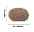 Oval Washable Nonslip Table Mats (6pc Set) - 1