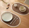 Oval Washable Nonslip Table Mats (6pc Set) - 2