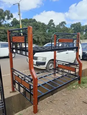 Kitanda cha Double Decker - Mti wa Mahogany 4x3.5x6