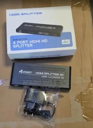 1x4 HDMI Splitter - Black, 4 Ports, 1080P
