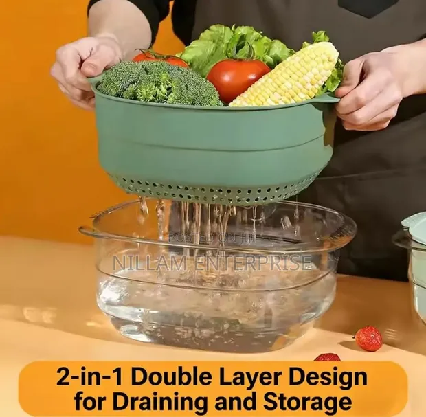 Colander ya Jikoni ya Tabaka Mbili - 1