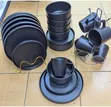 24-Piece Matte Black Dinner Set - 2