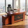 1.4m Mahogany Desk with Side Return - 5