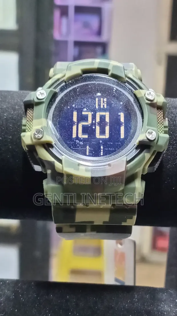 Skmei Green Camouflage Digital Watch - 1