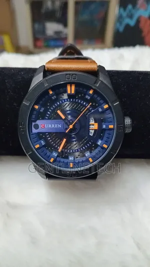 Curren Brown Leather Strap Watch
