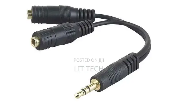 3.5mm Audio Splitter Jack kwa Mic & Headphone ya Kike - 1