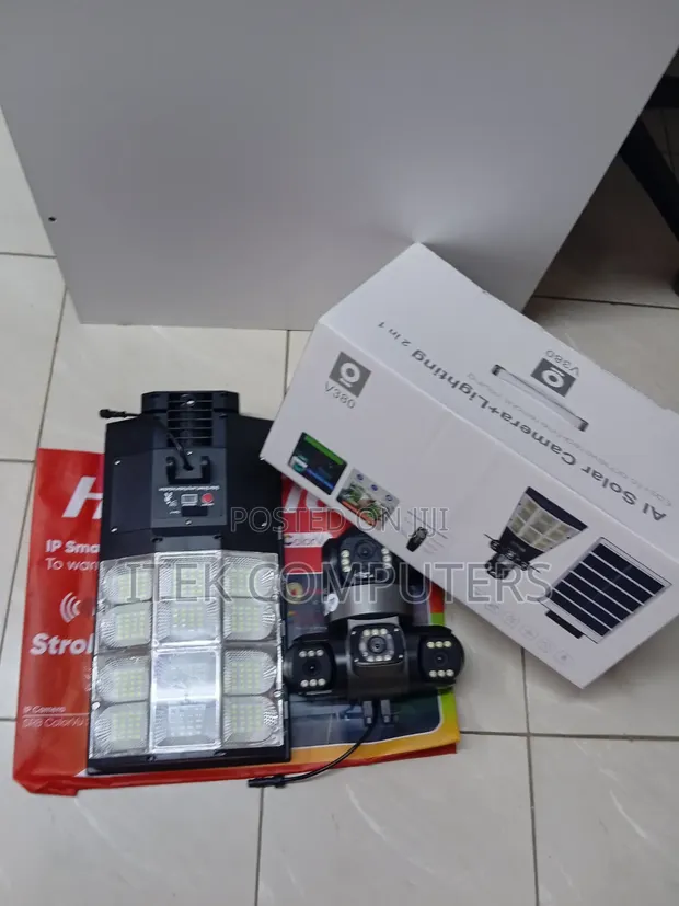 AI Solar Camera yenye Mwanga wa 180W - 1