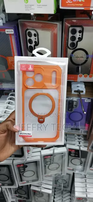 XUNDD Magnetic Ring Stand Case kwa iPhone 17 Pro Max - Chungwa