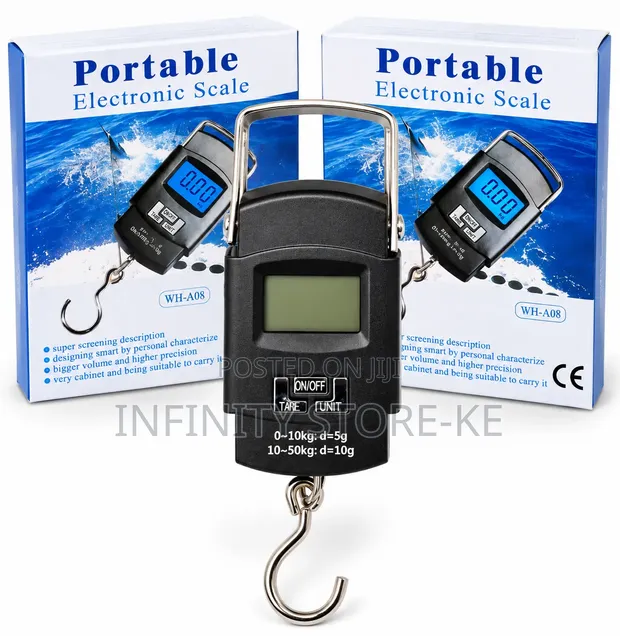 50KG Digital Weighing Scale Portable Hanging Hook Scale - 1