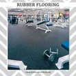 Rubber Fitness Gym Mat - Durable Exercise Flooring - 1