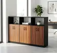 Wooden 6-Door Office Cupboard Credenza - 1