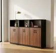 Wooden 6-Door Office Cupboard Credenza - 3