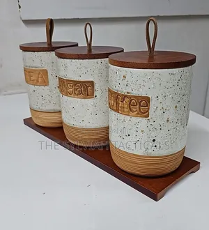 800ml Coffee Bean Container, White Black Dot
