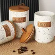 800ml Coffee Bean Container, White Black Dot - 3