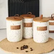 800ml Coffee Bean Container, White Black Dot - 4