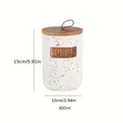 800ml Coffee Bean Container, White Black Dot - 5