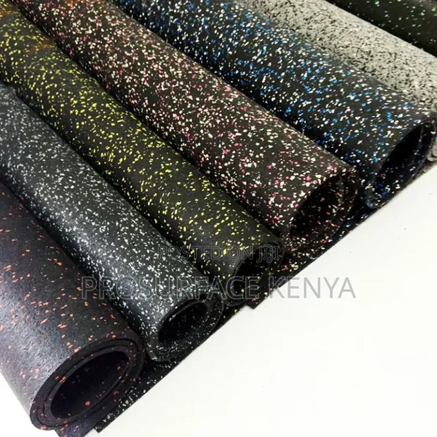 Quality Rubber Fitness Gym Mat - Non-Slip Floor - 1