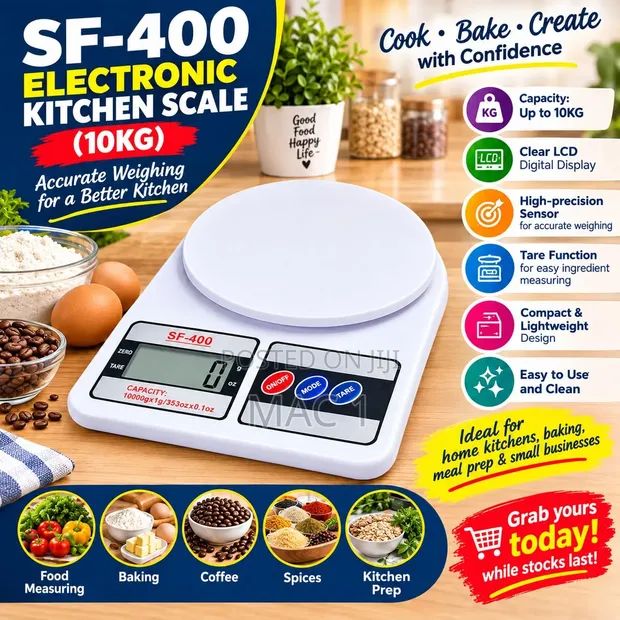 10kg SF-400 Digital Kitchen Weighing Scale - Usahihi Juu - 1