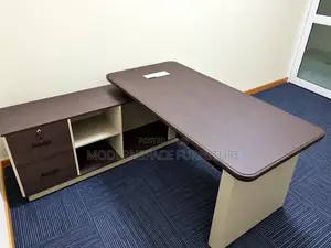 Modern Executive Office Desk with Side Storage