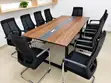 Modern Boardroom Conference Table with Chairs - 1