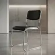 Kiti cha Mgeni cha Catalina cha Kupokea bila Mikono - Nyeusi - 5