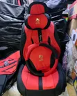 Vifuniko vya Viti vya Gari 5-Seater Nyeusi na Nyekundu - 1