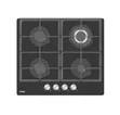 Haier 4-Burner Built-in Hob - Black Tempered Glass Gas Cooker - 1