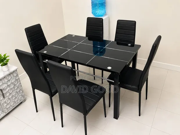 Boss Office Products Meza ya Chakula - Nyeusi Mstatili - 1