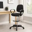 Kiti cha Ofisi cha Counter chenye Armrest ya Plastiki - 4