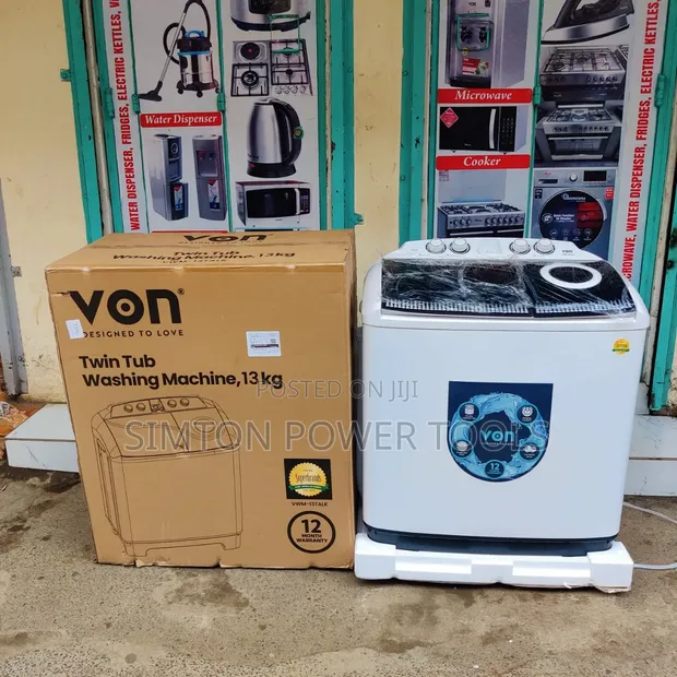 VON VWM-13TALK 13 Kg Twin Tub Washing Machine - 1