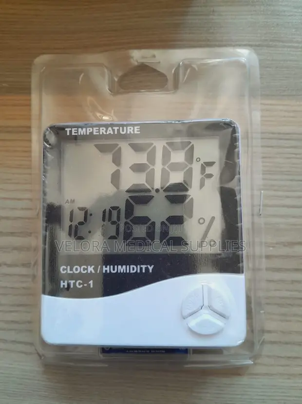 HTC-1 Thermometer na Hygrometer ya Dijitali yenye Saa - 1