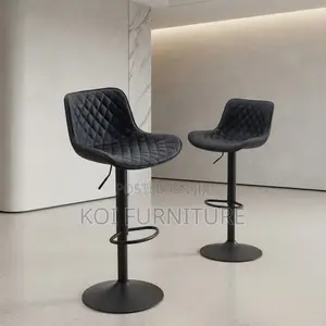 Ergonomic Reclining Leather Barstools