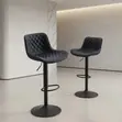 Ergonomic Reclining Leather Barstools - 1