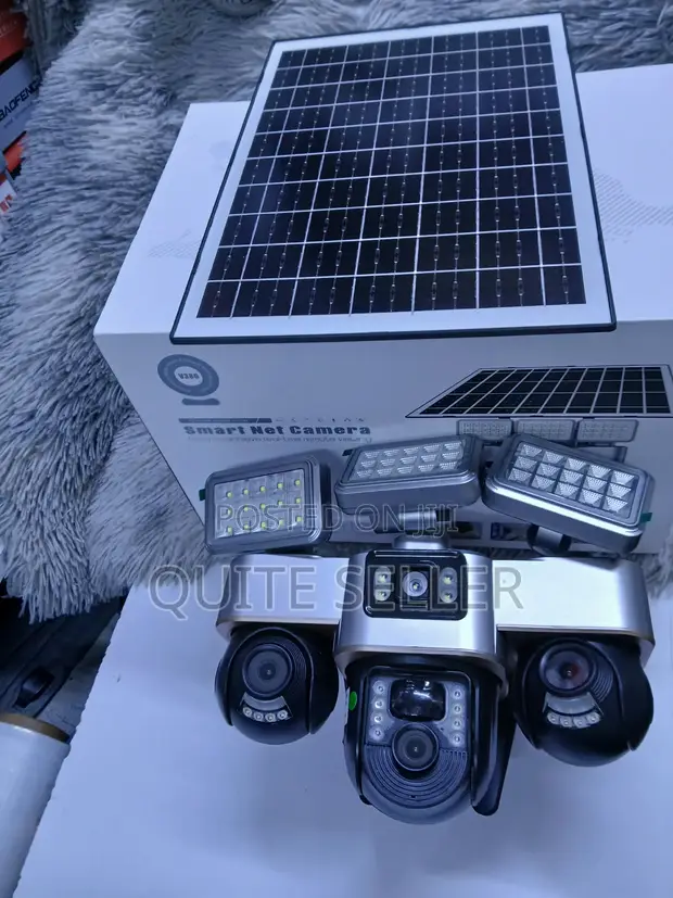 Triple Lens WiFi Solar PTZ Security Camera - 1