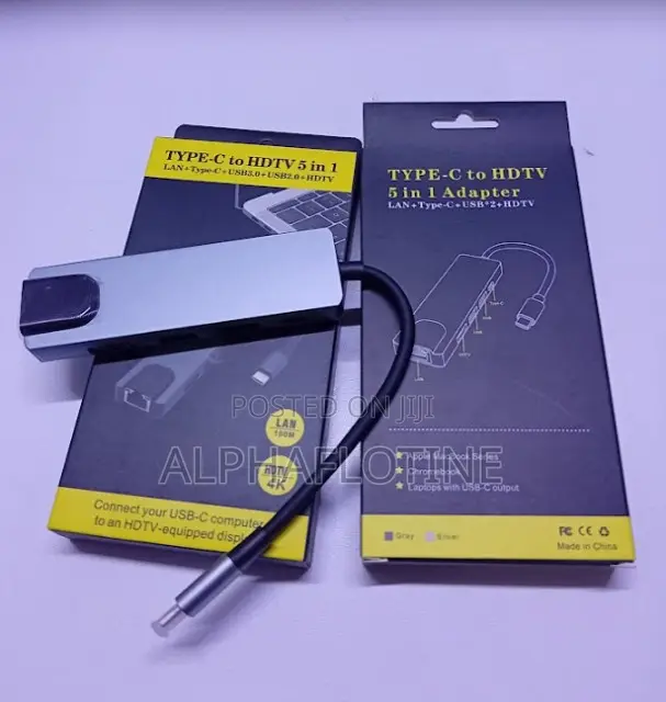 5-in-1 USB-C Hub: HDMI, USB, SD/TF, PD Charging - 1