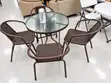 Seti ya Jedwali la Balcony na Viti 4 vya Kisasa - 2