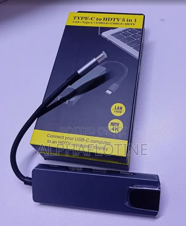 5-in-1 USB-C Hub na HDMI na Card Readers - 1