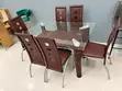 Glass Top Dining Table with 6 Chairs - 2