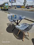 Home Comfort Jedwali la Kula la Mviringo na Viti - 3