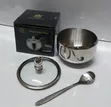 Kikombe cha Sukari cha Stainless Steel chenye Kifuniko cha Kioo na Kijiko - 1