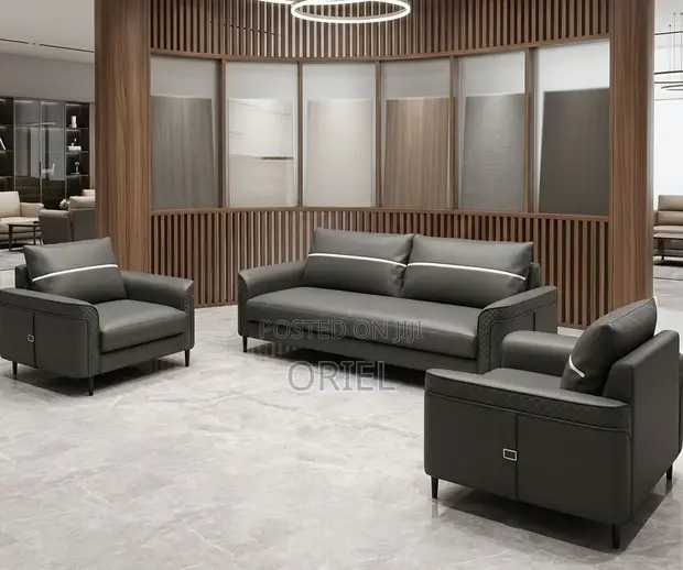 Luxury 5-Seater Reception Sofa Set - Premium Office Lounge Seating - 1